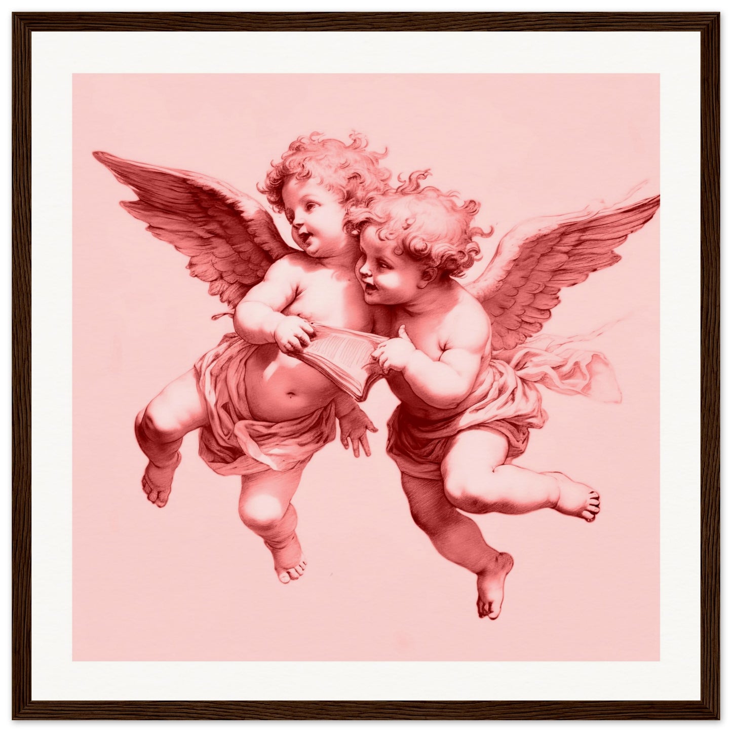 Cherubs Matte Paper Wooden Framed Poster