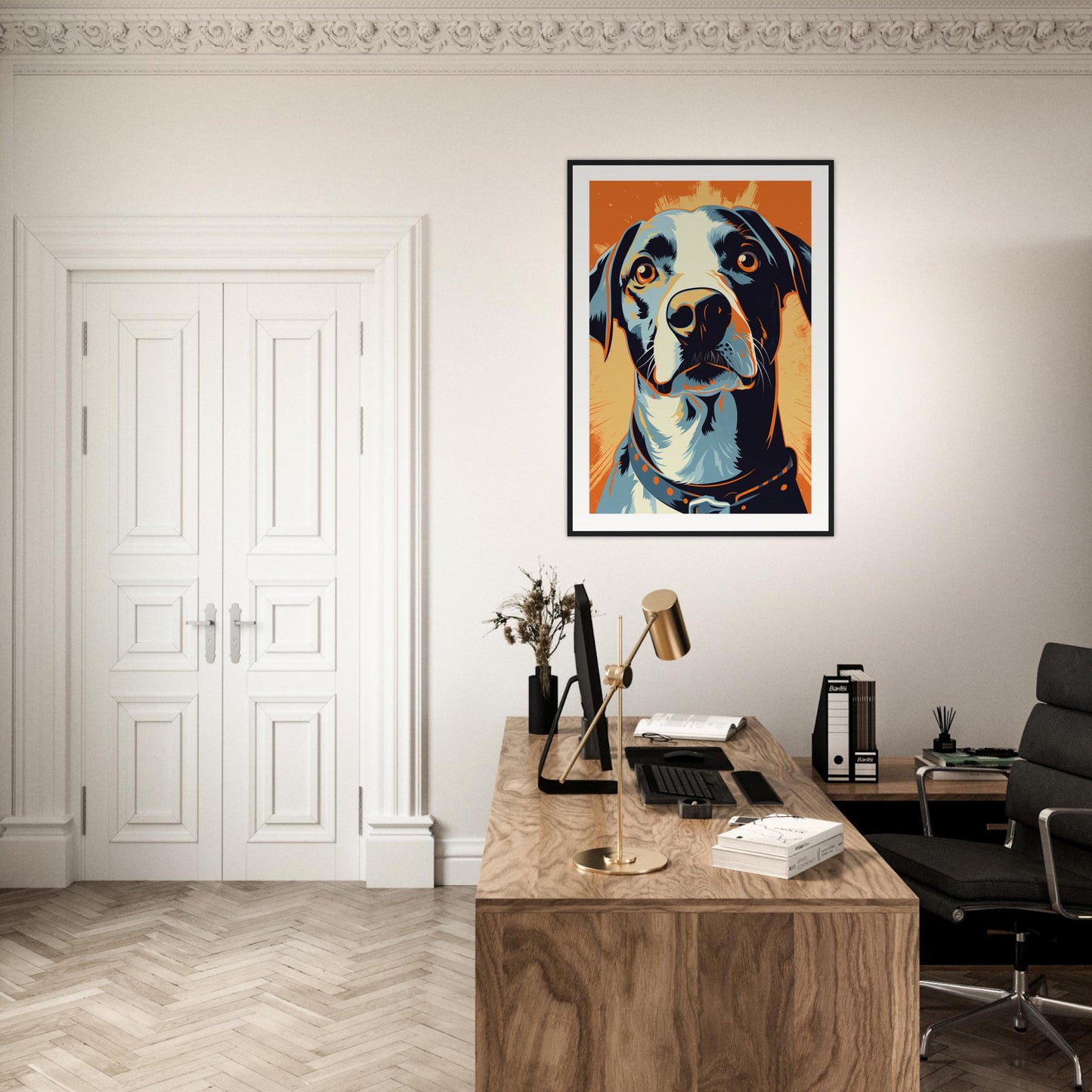 Fido Wooden Framed Poster