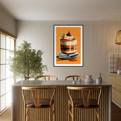 Tiramisu Wooden Framed Poster