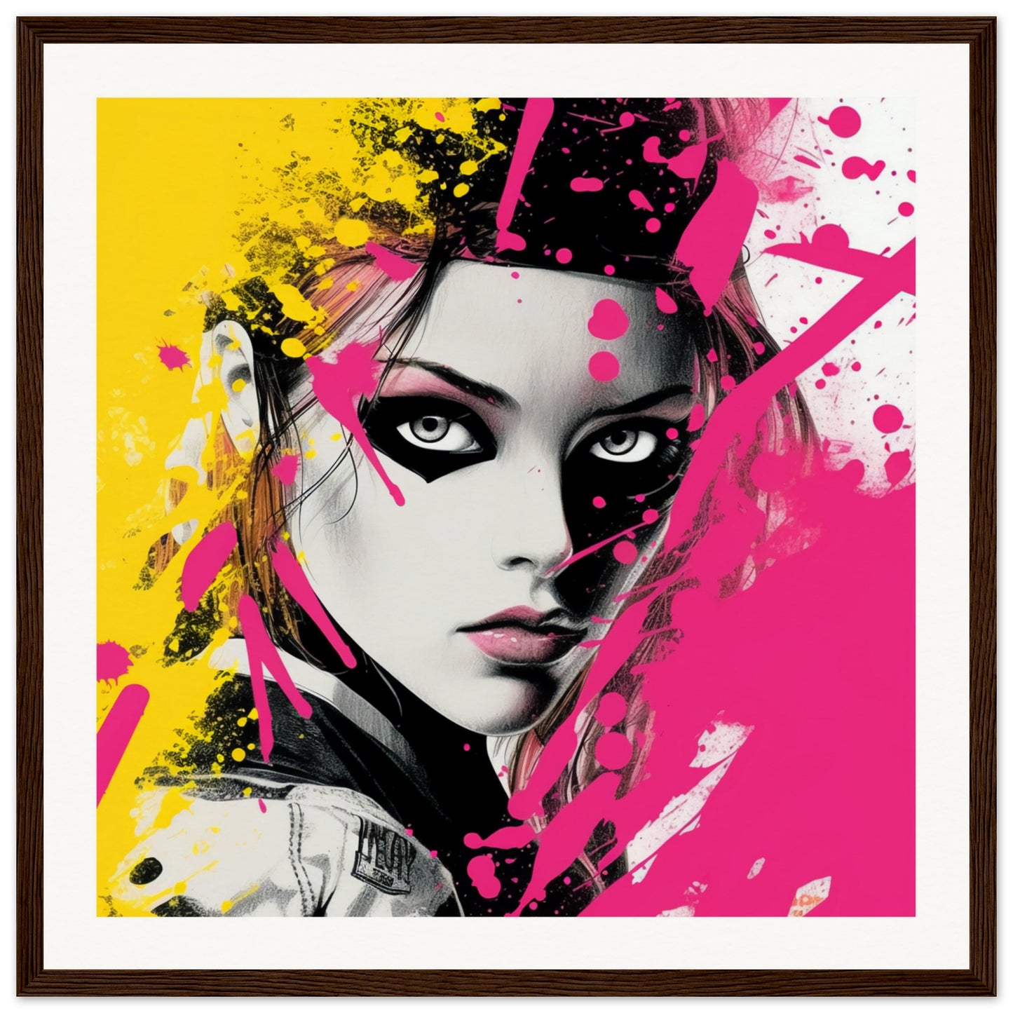 Teenage Heroine Wooden Framed Poster