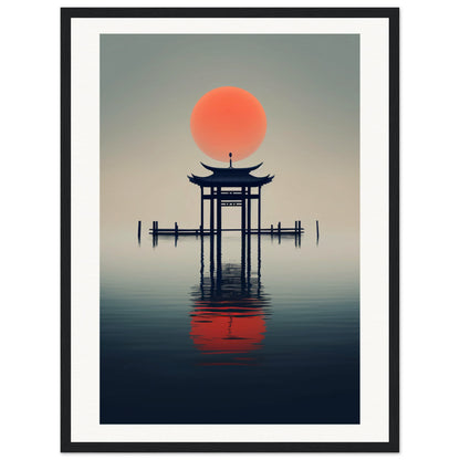 Pagoda Matte Paper Wooden Framed Poster