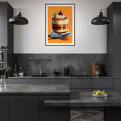 Tiramisu Wooden Framed Poster