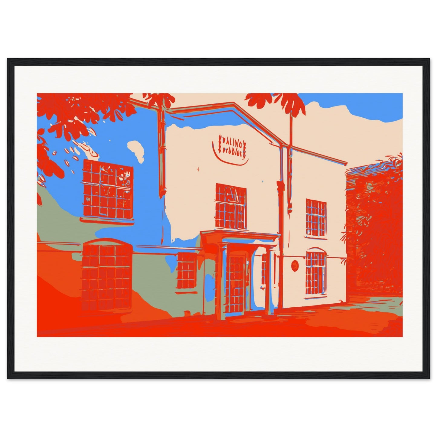 Ealing Studios Red Wooden Framed Poster