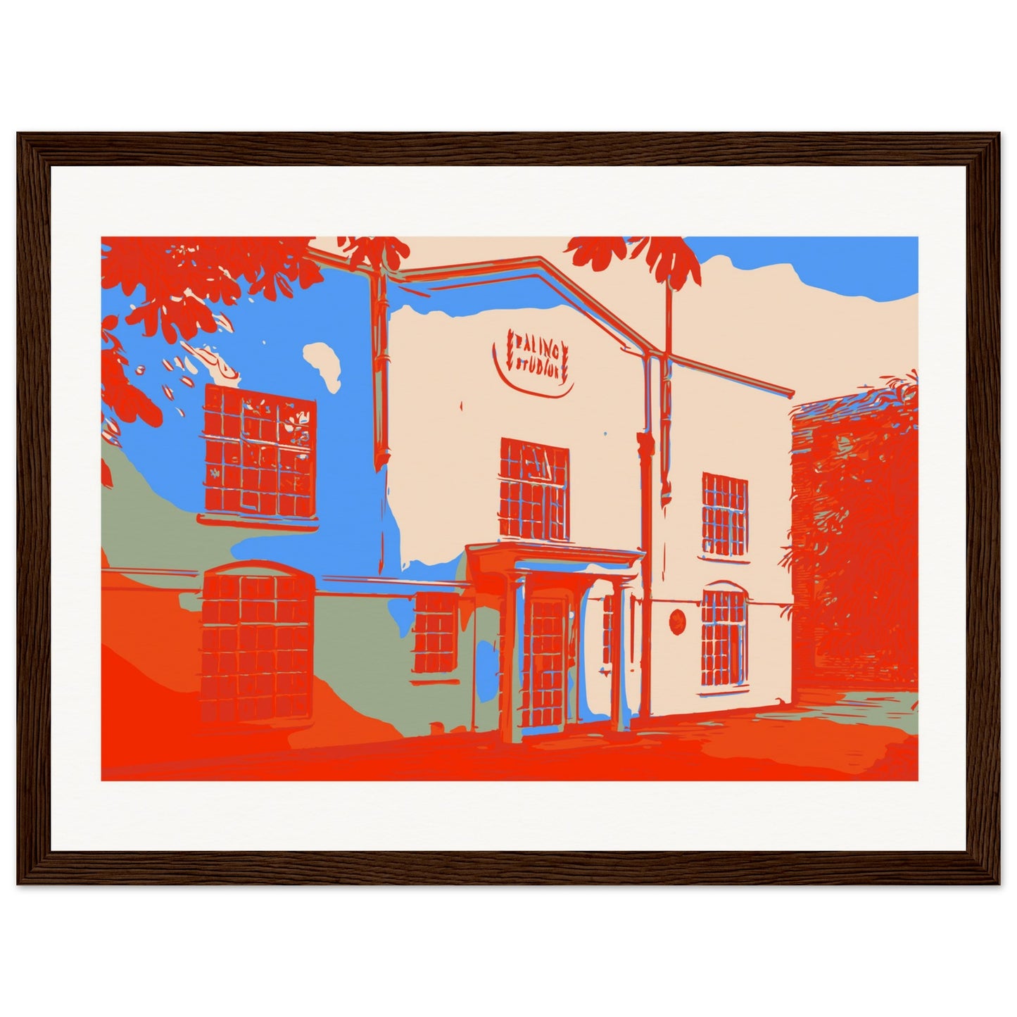 Ealing Studios Red Wooden Framed Poster