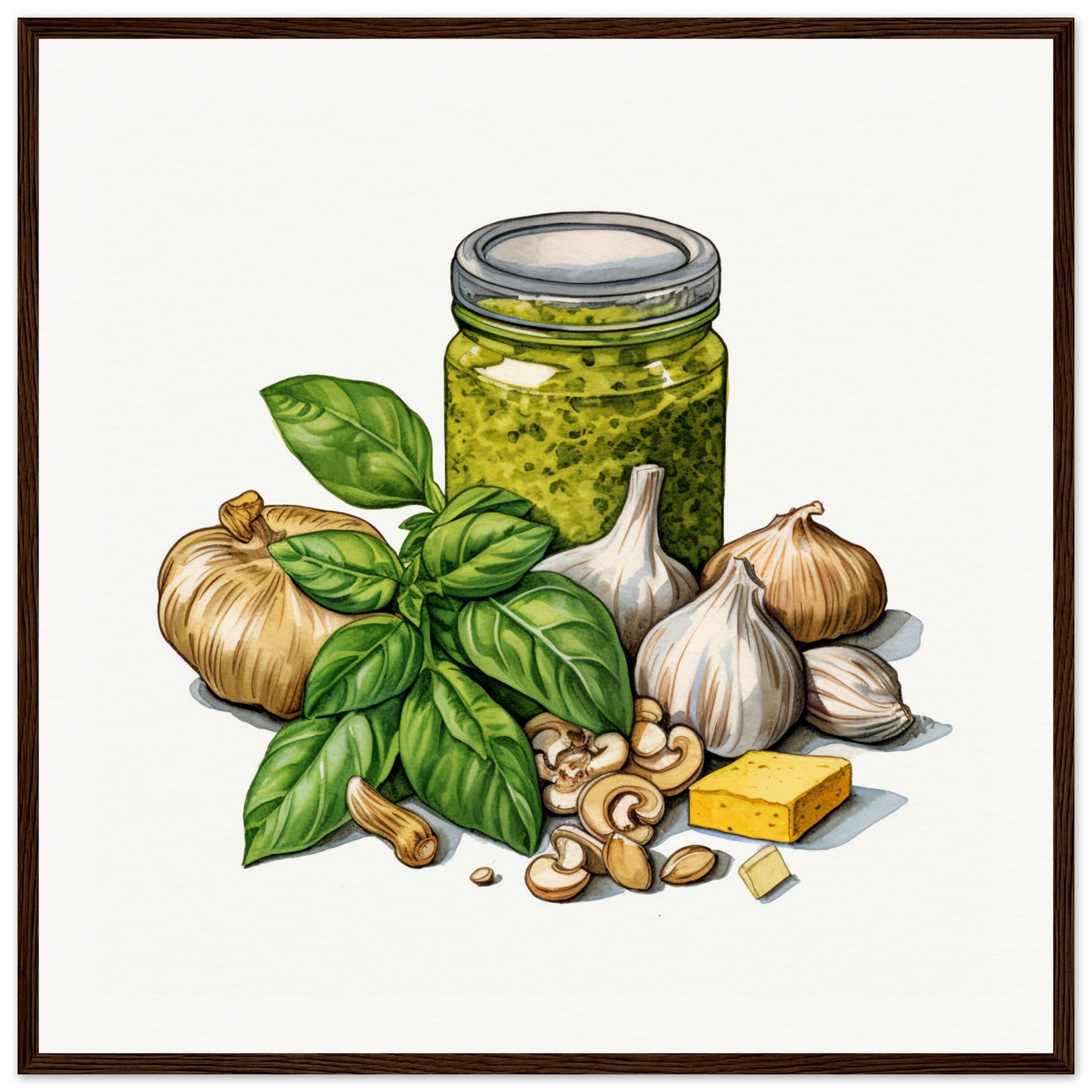 Pesto Genovese Wooden Framed Poster