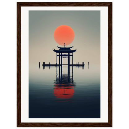 Pagoda Matte Paper Wooden Framed Poster