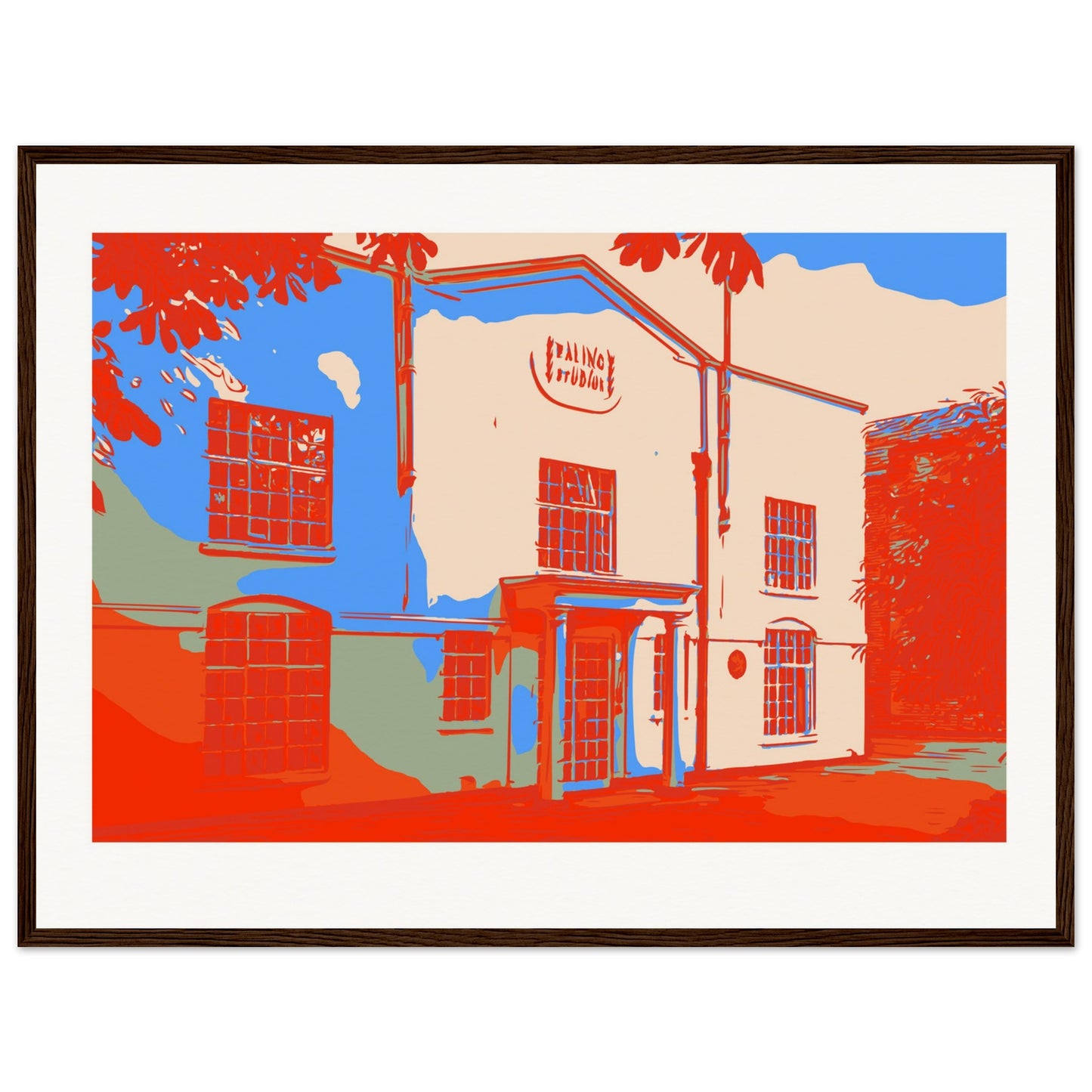 Ealing Studios Red Wooden Framed Poster
