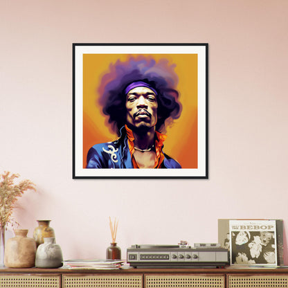 Jimi Wooden Framed Poster