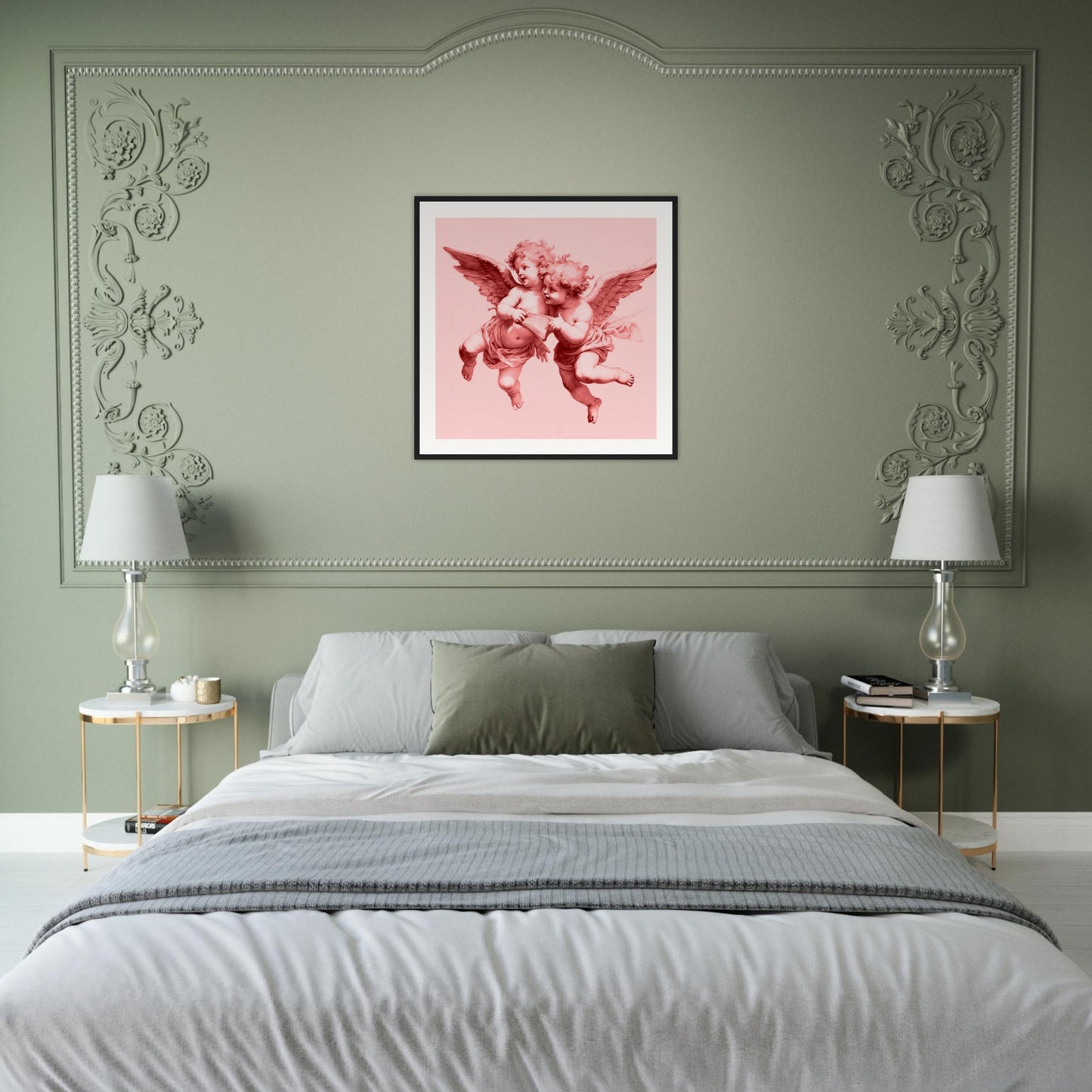 Cherubs Matte Paper Wooden Framed Poster