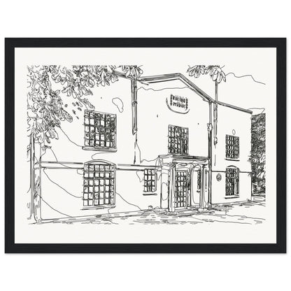 Ealing Studios Sketch Wooden Framed Poster